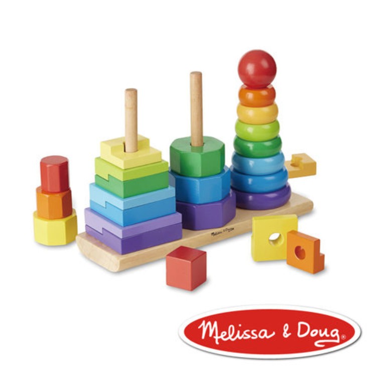 Melissa & Doug 彩虹幾何疊疊樂