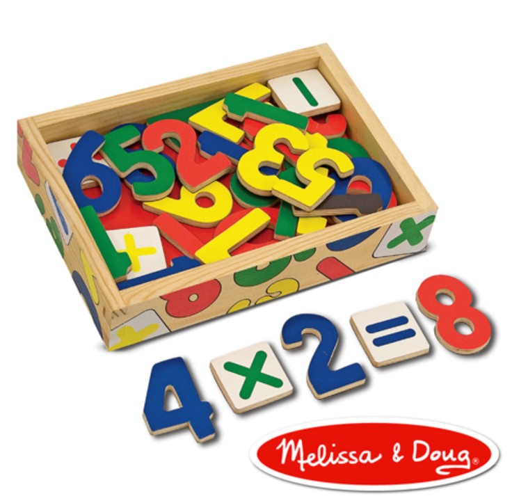 Melissa & Doug 數學木質磁鐵貼  37 pcs