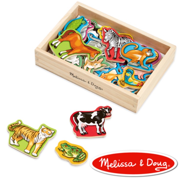 Melissa & Doug 動物木質磁鐵貼  20 pcs