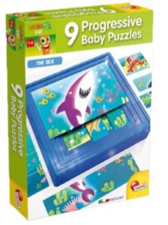 海洋動物 Carotina 9 Progressive Baby Puzzles - The Sea